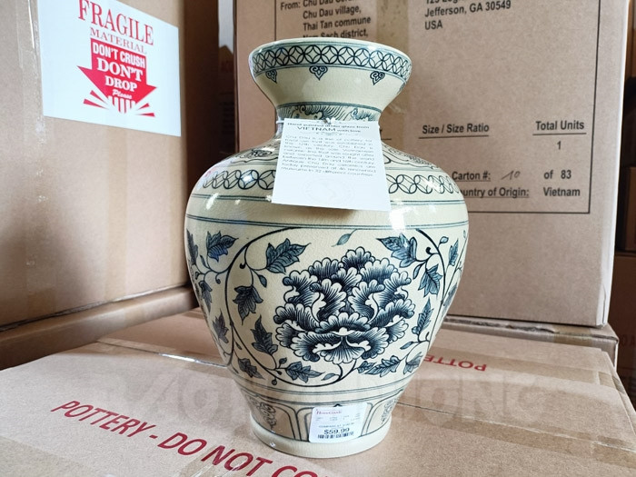 Lô hàng gốm Chu Đậu đầu tiên xuất khẩu sang Mỹ 